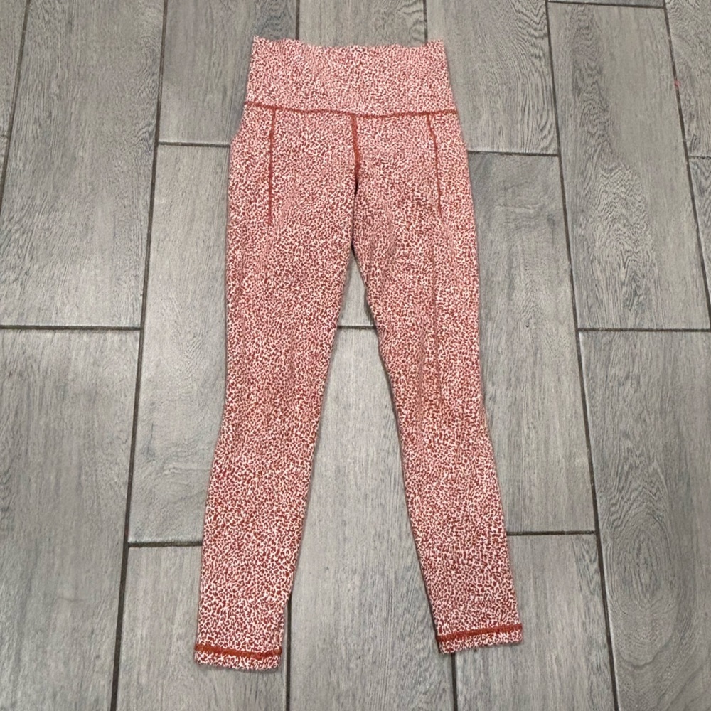 Athleta Salutation Stash Pocket Oxford Rust Leggings Size XXS